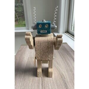 Recycled Repurposed Cardboard Robot Rika Toy Figure Art New With Tags